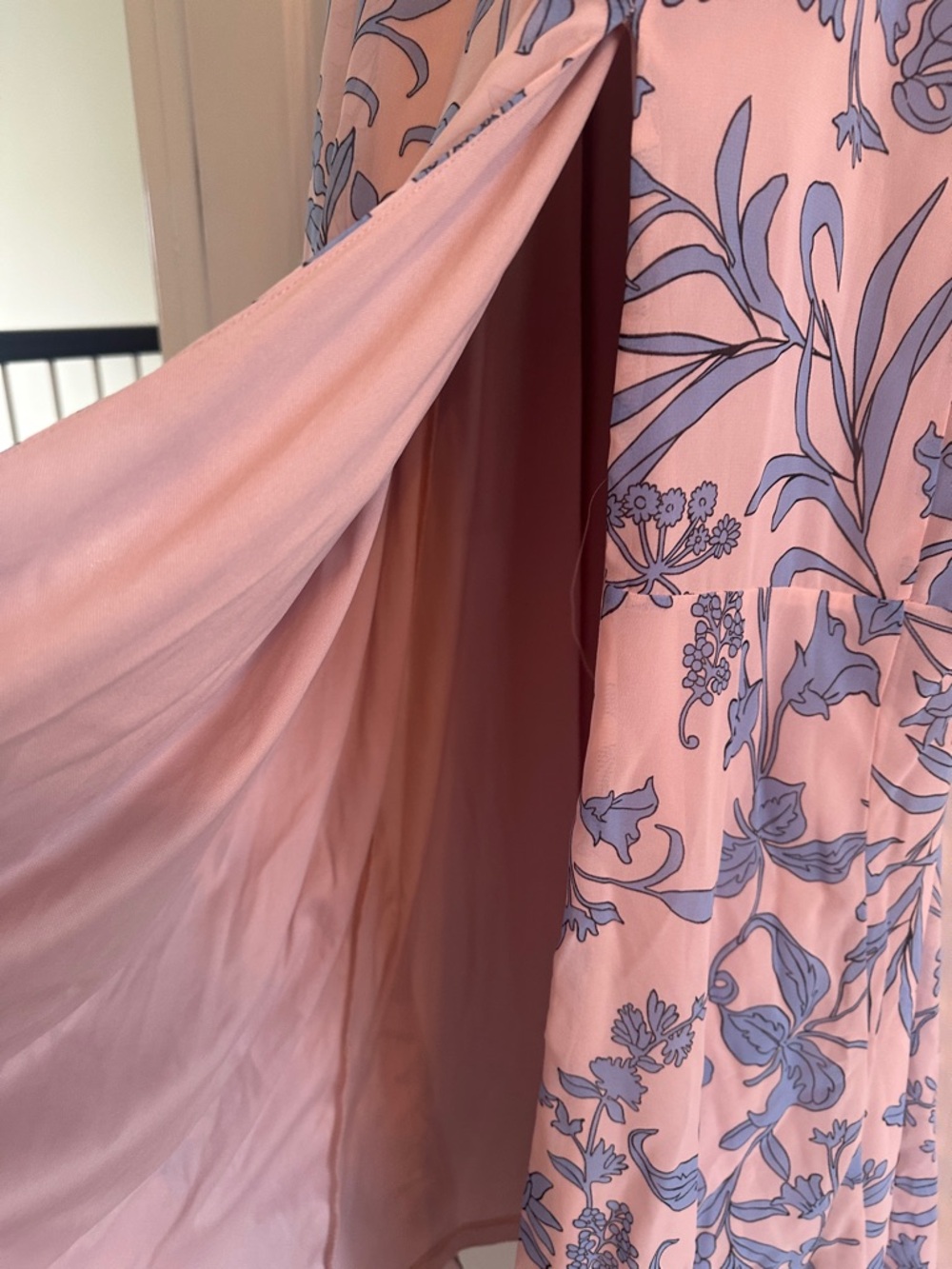 Lulu’s - Blush Floral Print Off-the-Shoulder Maxi Dress - Picture 4 of 12